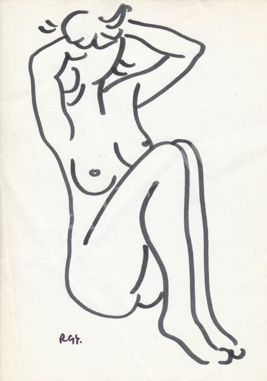  Rózsahegyi, György - Nude Adjusting her Hair painting